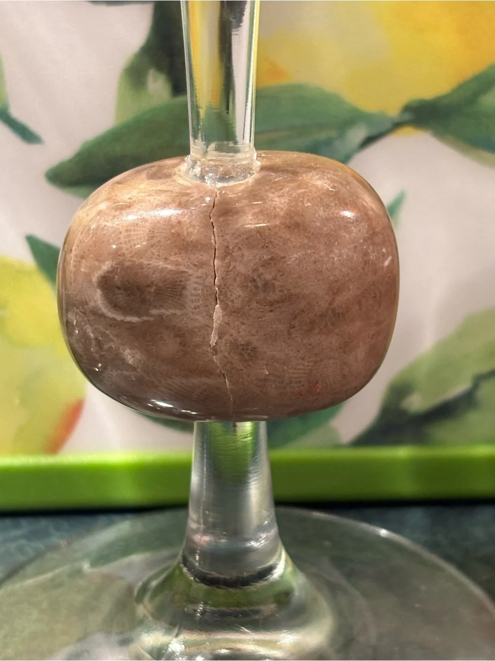Set of Two Unique Stemmed 16oz Wine Glasses